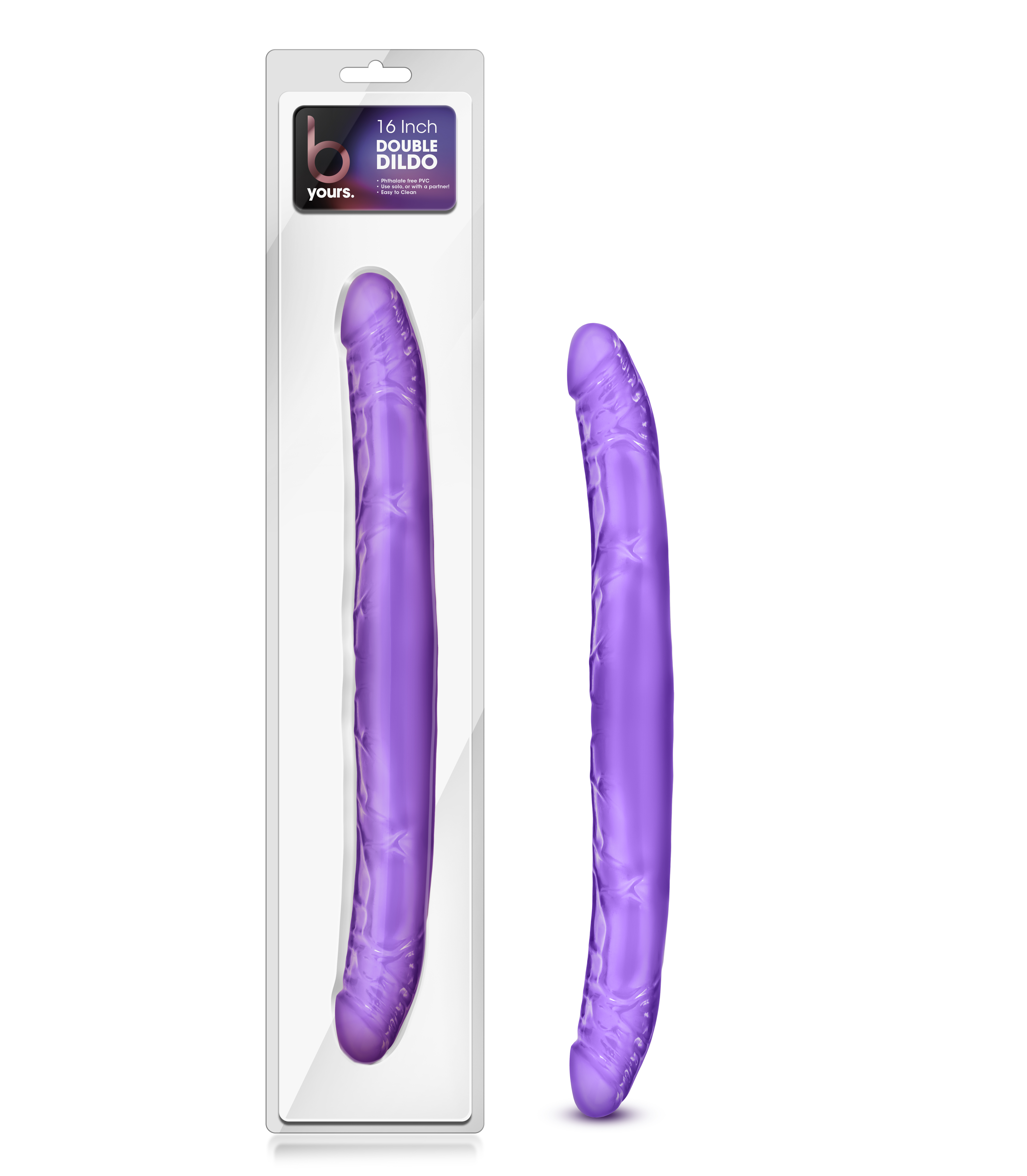 B Yours 16 Inch Double Dildo - Purple