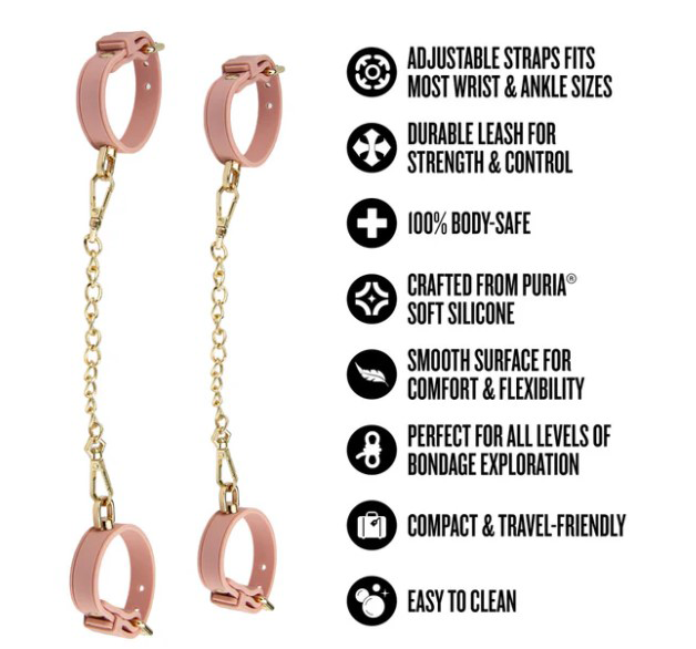 Temptasia Ardor Wrist and ​Ankle Restraints​ - Pink