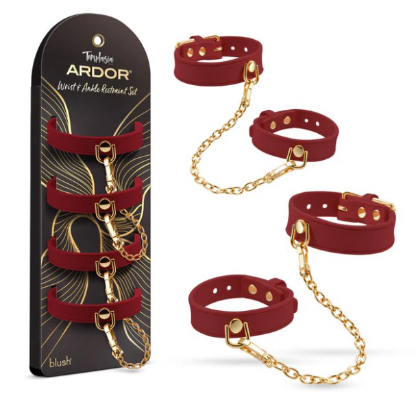Temptasia Ardor Wrist and Ankle Restraints​ Red