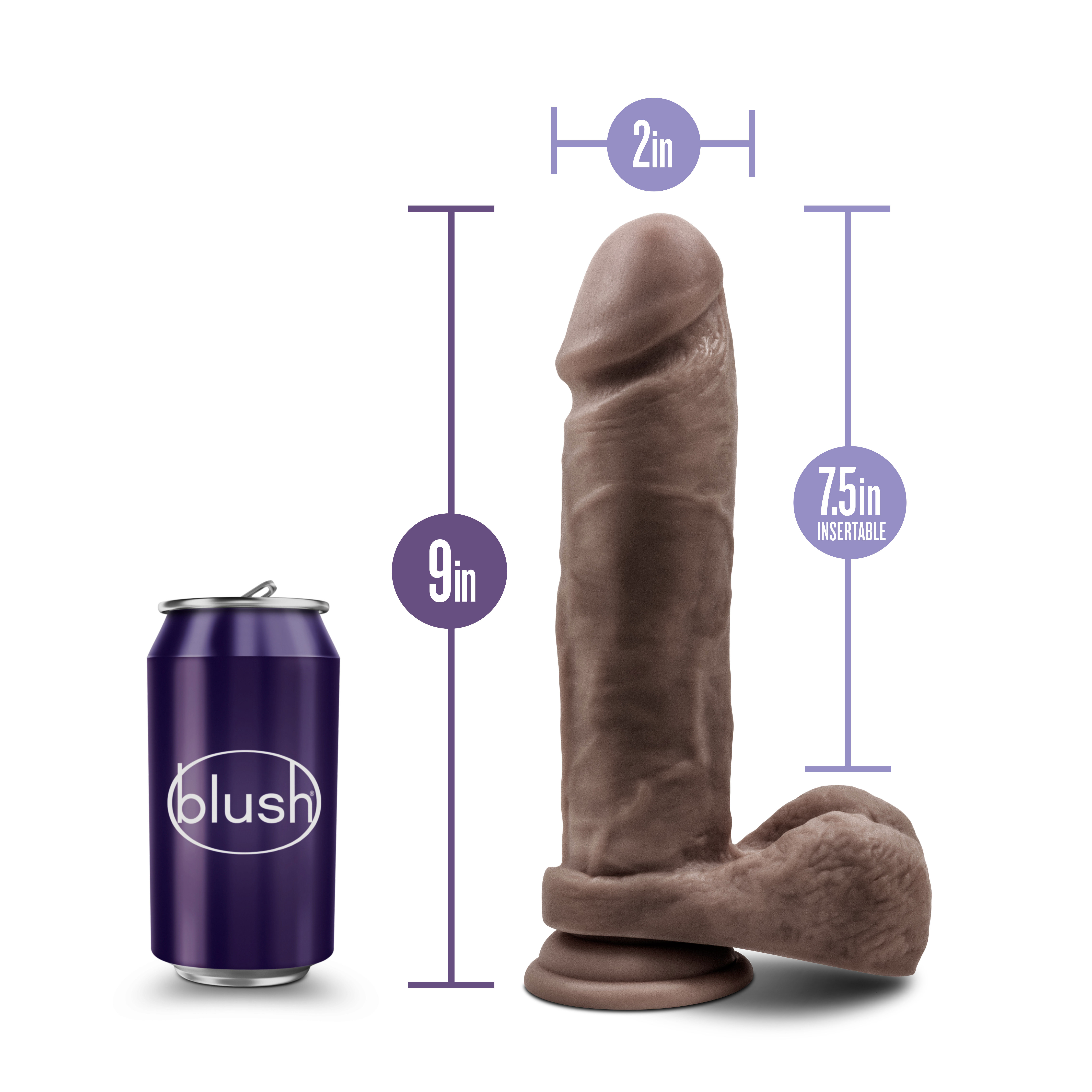 Au Natural - 9 Inch Dildo With Suction Cup