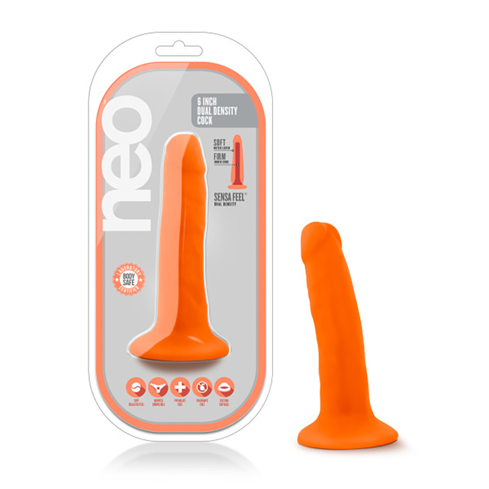 Neo - 5.5 Inch Dual Density Cock - Neon