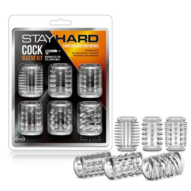 Stay Hard Cock Sleeve Kit - Clear