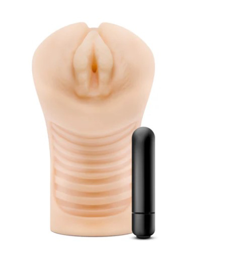 Enlust Georgia Male Masturbator With Bullet Vibrator - Beige
