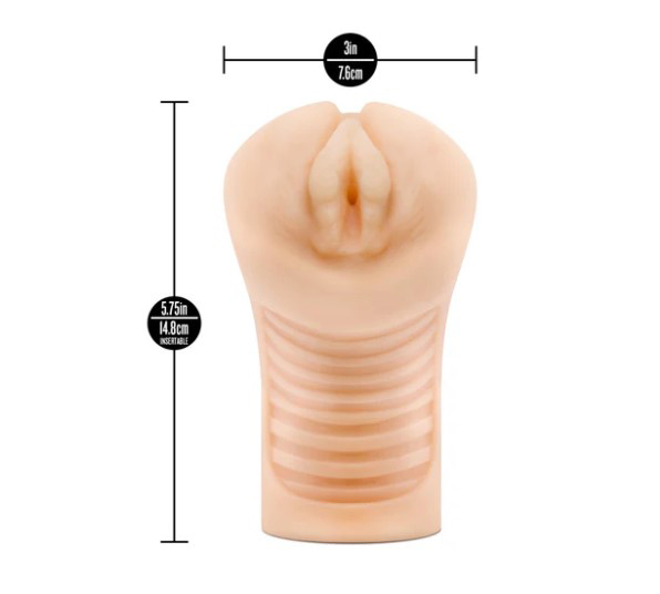 Enlust Georgia Male Masturbator With Bullet Vibrator - Beige