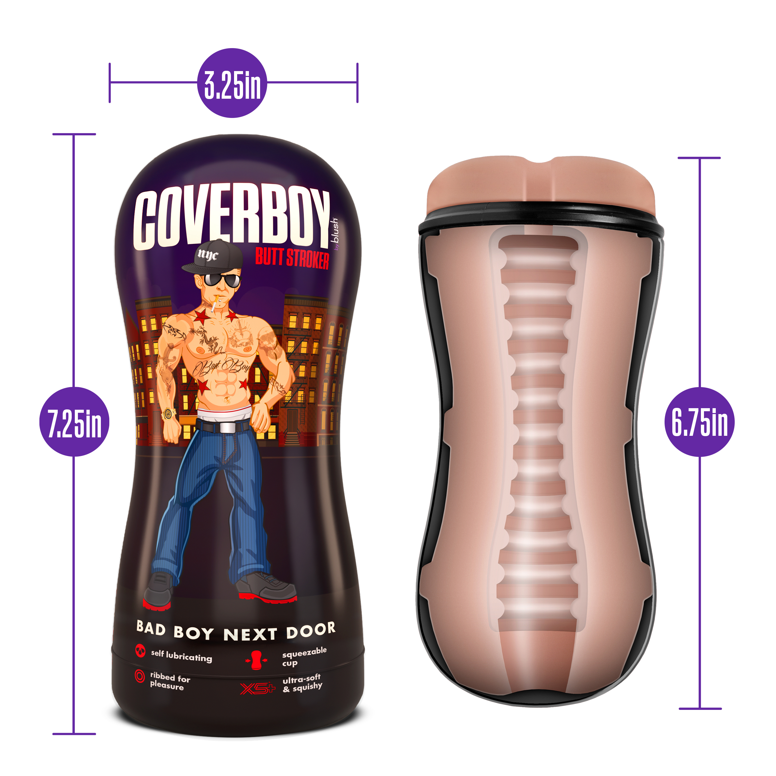 Coverboy - Bad Boy Next Door - Self Lubricating Stroker - Beige