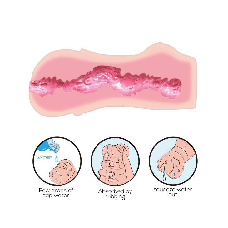 Crazy Bull No Lube Masturbator Sleeve - Realistic Pussy Skin-Like Texture