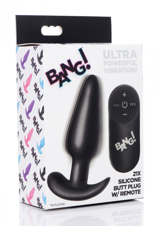 21x Silicone Butt Plug With Remote