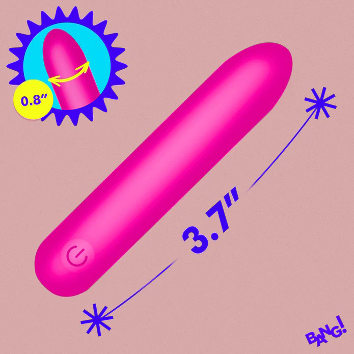 Tapered Flexible Silicone Bullet - Pink