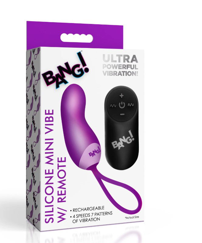 Silicone Mini Vibe With Remote - Purple