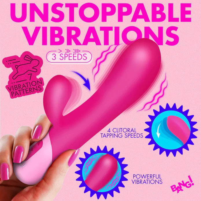 Clit Tapping Vibrating Rabbit - Pink