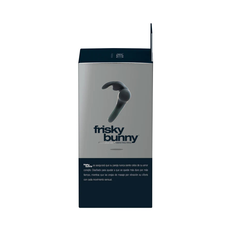 Frisky Bunny Vibrating Ring Black Pearl
