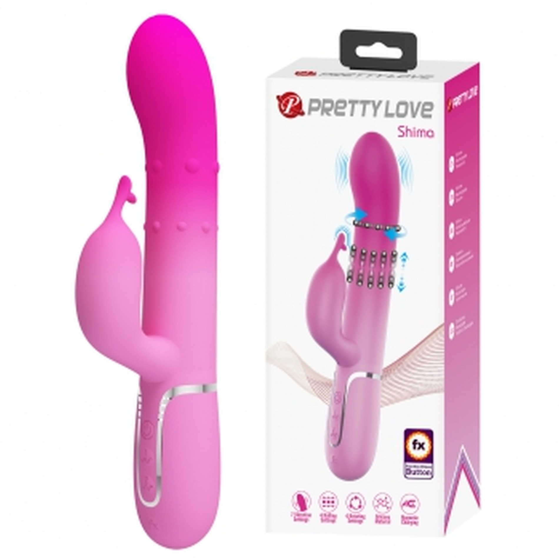 Pretty Love Shima Vertical & Horizontal Beads Rabbit Pink