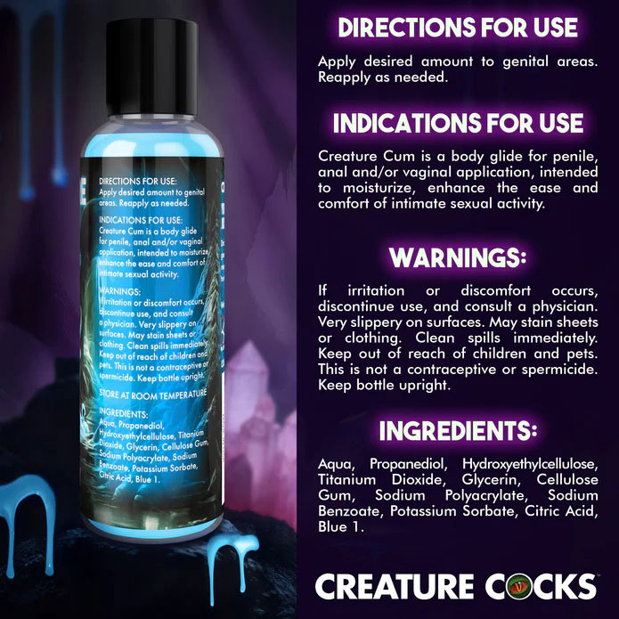 Creature Cum Blue Water-Based Lubricant