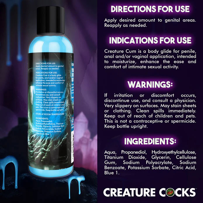 Creature Cum Blue Water-Based Lubricant