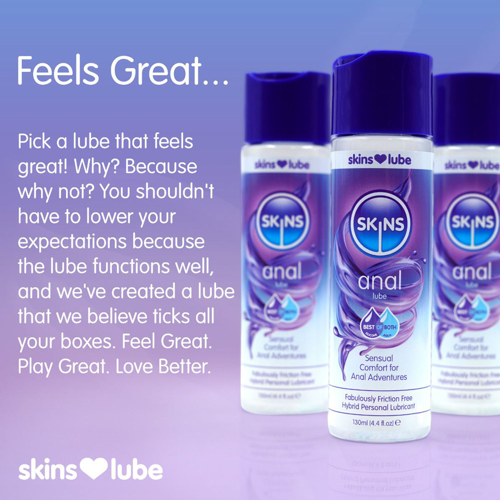 Skins Anal Hybrid Silicone and Water Based Lubricant 4.4 Fl Oz