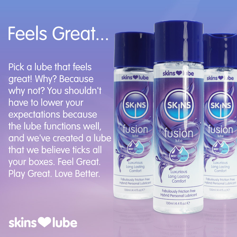 Skins Fusion Hybrid Silicone and Water Based Lubricant 4.4oz
