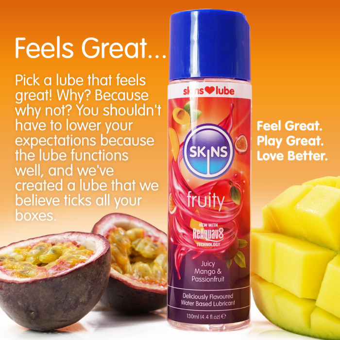 Skins Mango and Passion Fruit Water Based Lubricant 4.4oz
