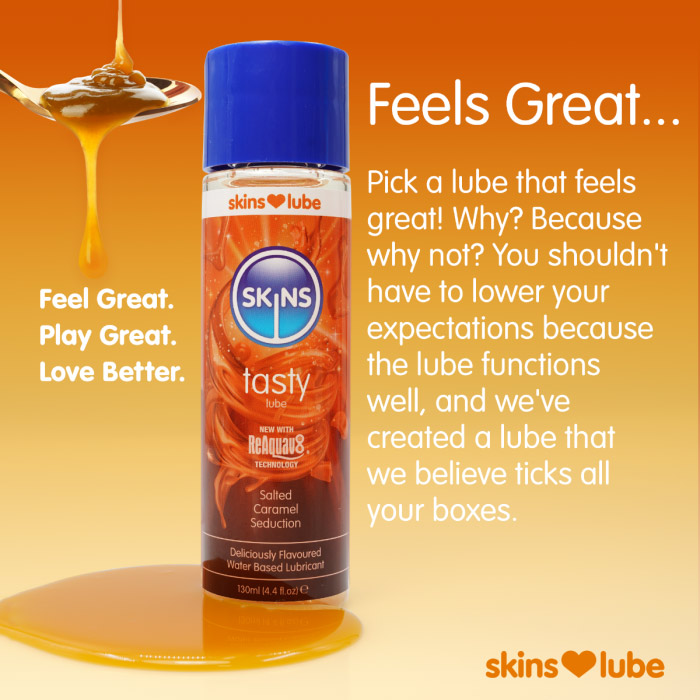 Skins Salted Caramel Water Based Lubricant 4.4oz