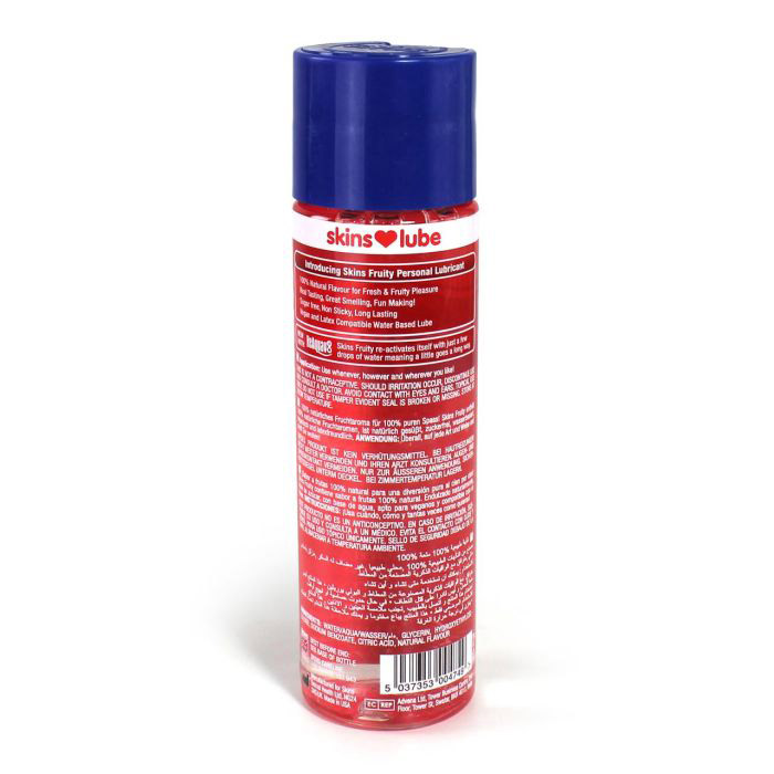 Skins Strawberry Water Based Lubricant 4.4oz