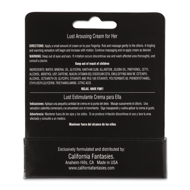Lust - Arousing Cream for Her - 0.5 Oz. Tube - Boxed