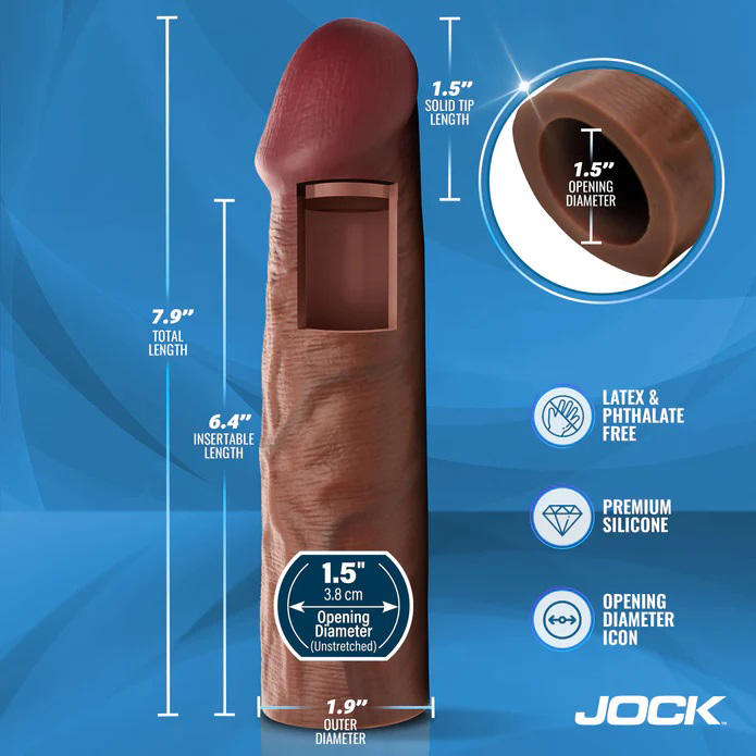 Jock 1.5" Silicone Penis Extension Sleeve