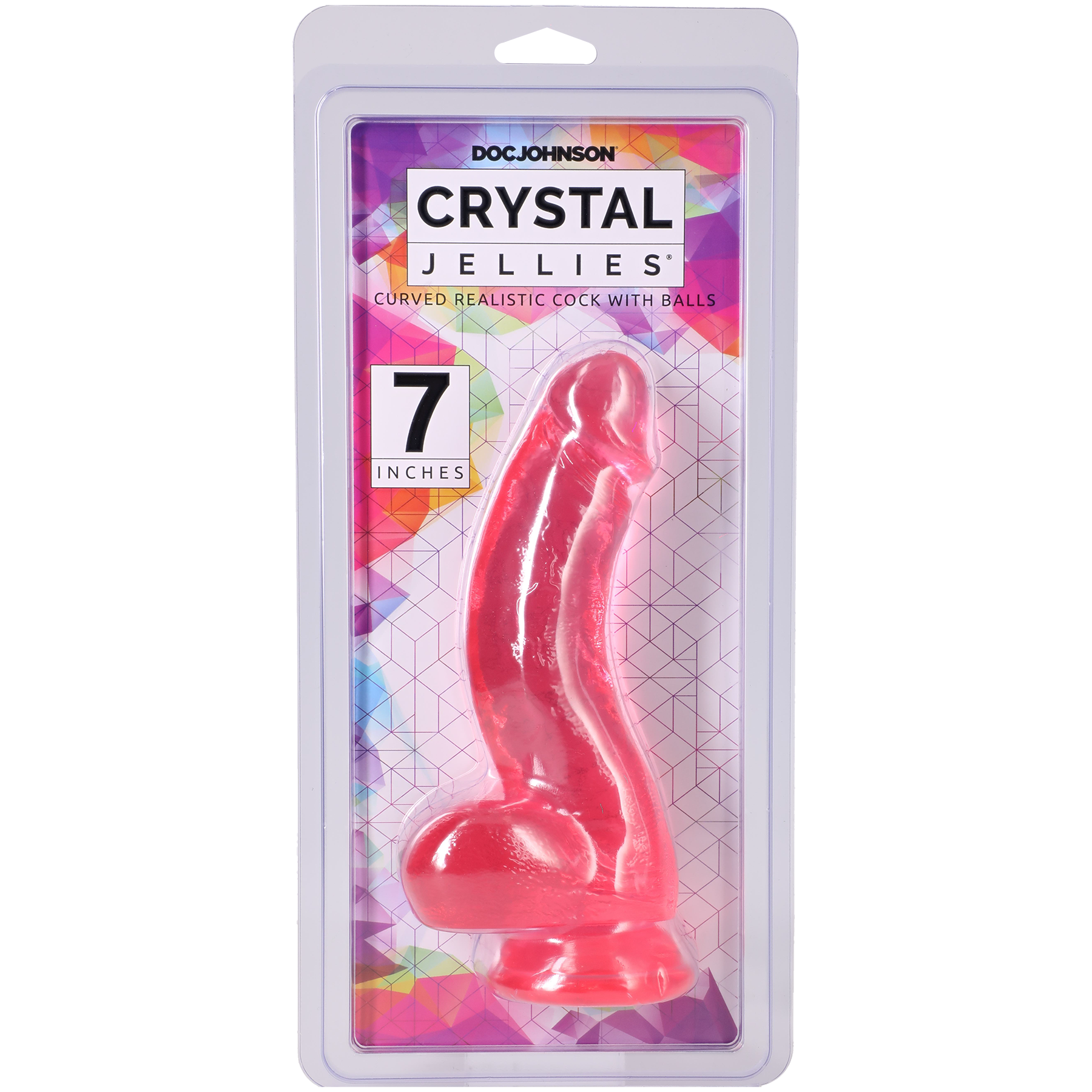 Crystal Jellies - Curved Realistic Cock With Balls