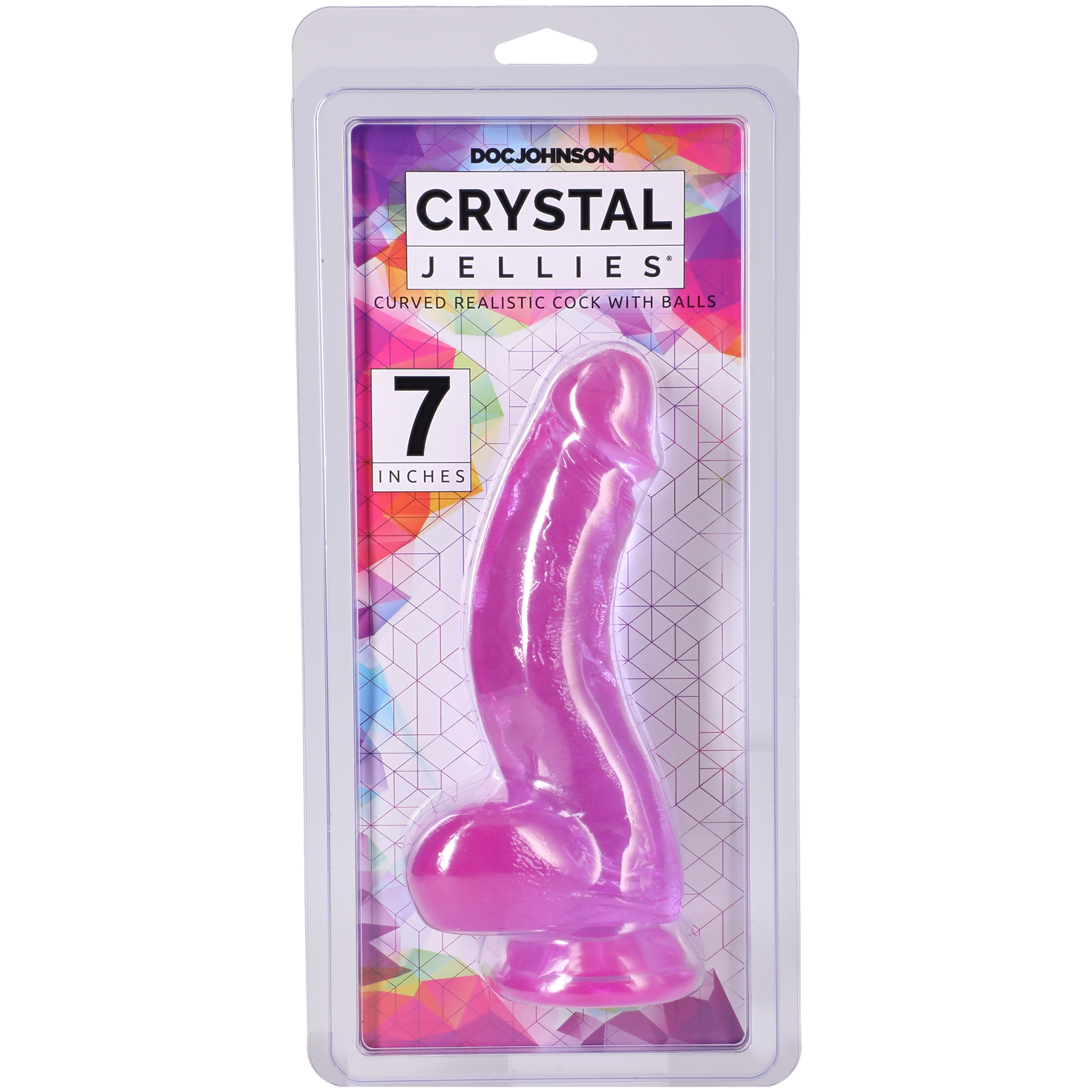 Crystal Jellies - Curved Realistic Cock With Balls