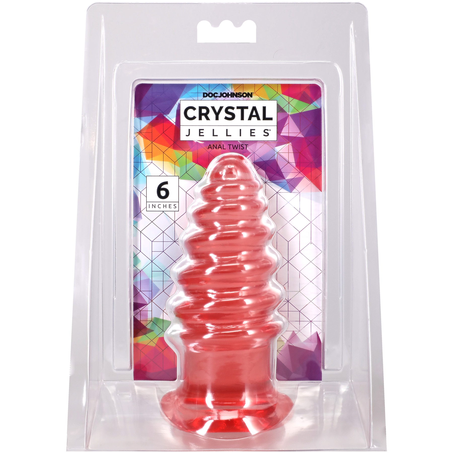 Crystal Jellies - Anal Twist - 6 Inch Pink