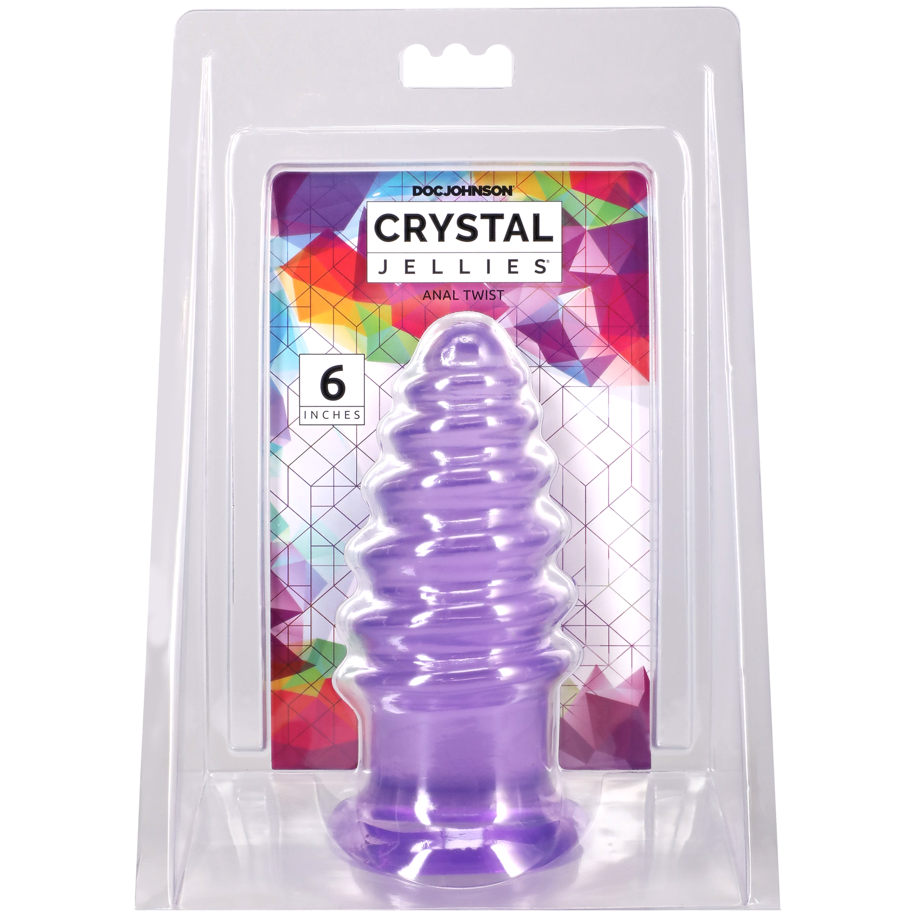 Crystal Jellies - Anal Twist - 6 Inch Purple