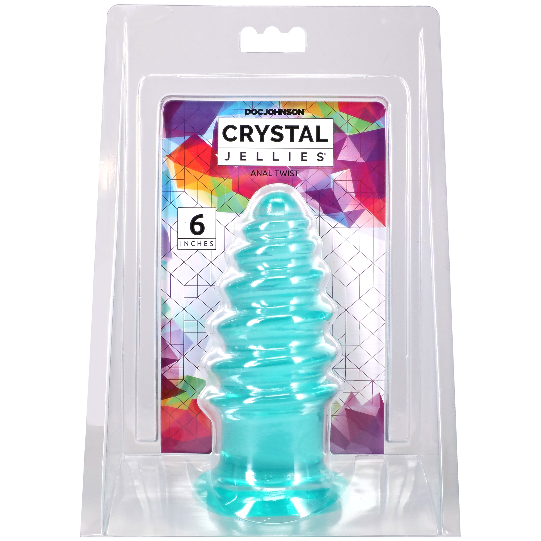 Crystal Jellies - Anal Twist - 6 Inch Teal