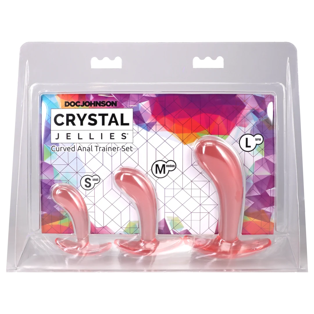 Crystal Jellies - Curved Anal Trainer Set