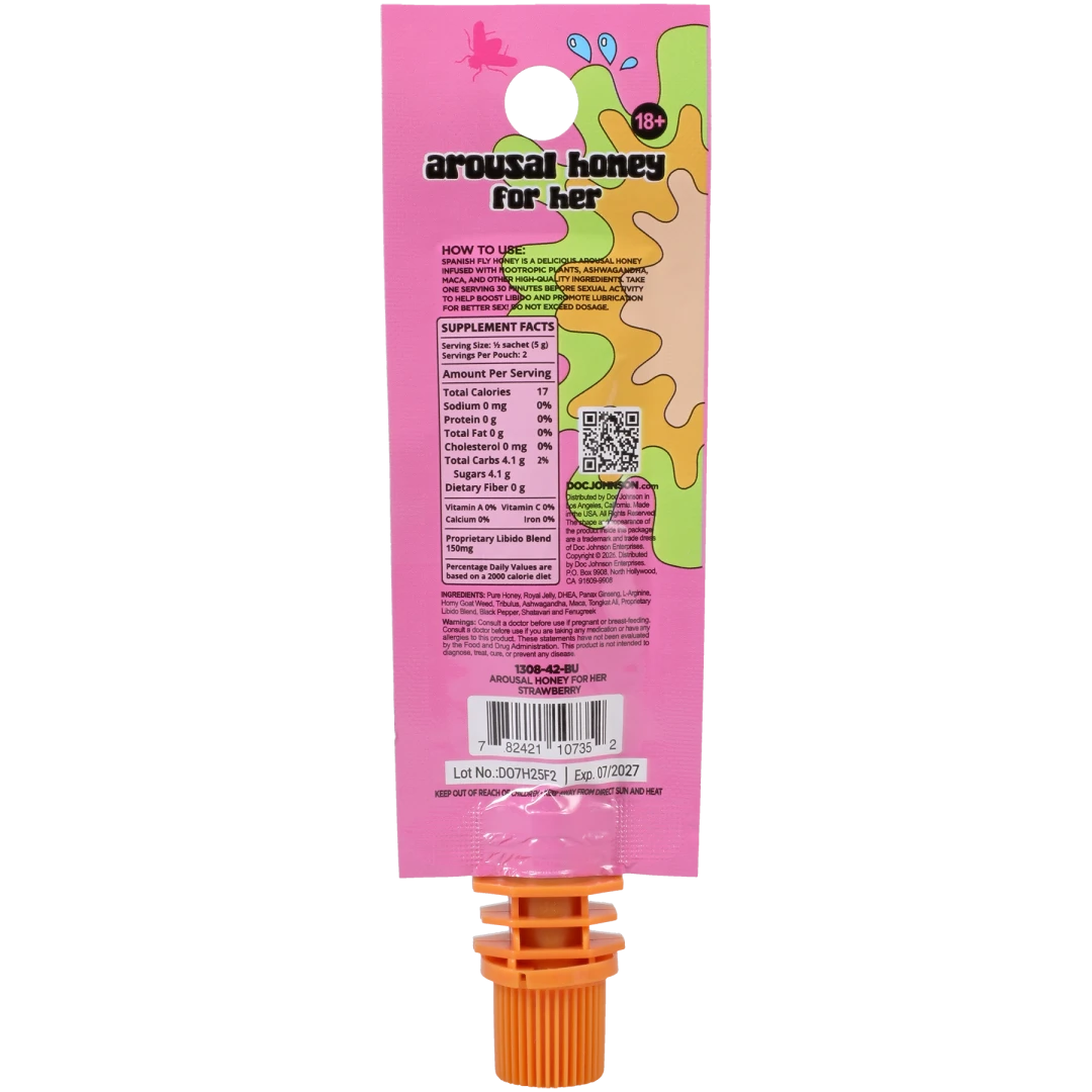 Spanish Fly Arousal Honey for Her 12 Pack Display Strawberry