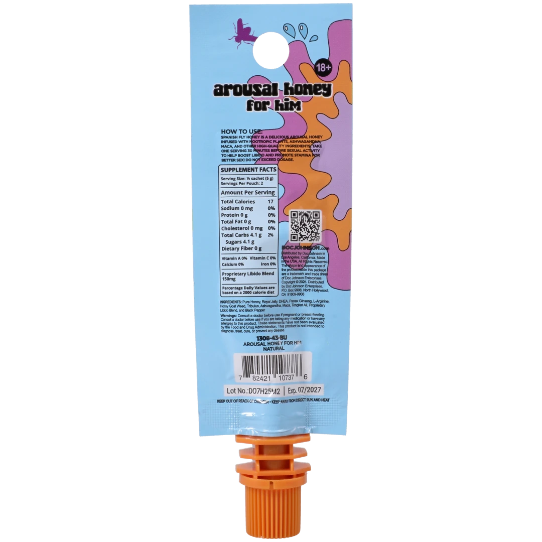 Spanish Fly Arousal Honey for Him 12 Pack Display Natural Honey