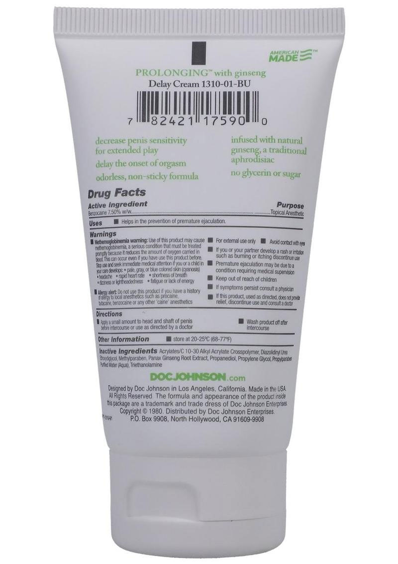 Proloonging Delay Cream for Men - 2 Oz. - Boxed