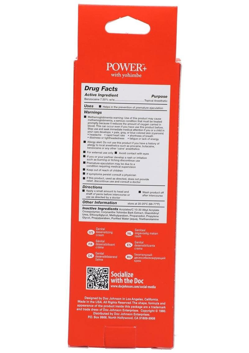 Power Plus Delay Cream for Men - Bulk - 2 Oz.