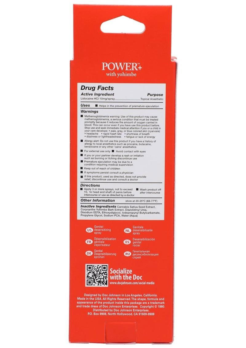 Power Plus Delay Spray for Men - 2 Fl. Oz. - Boxed