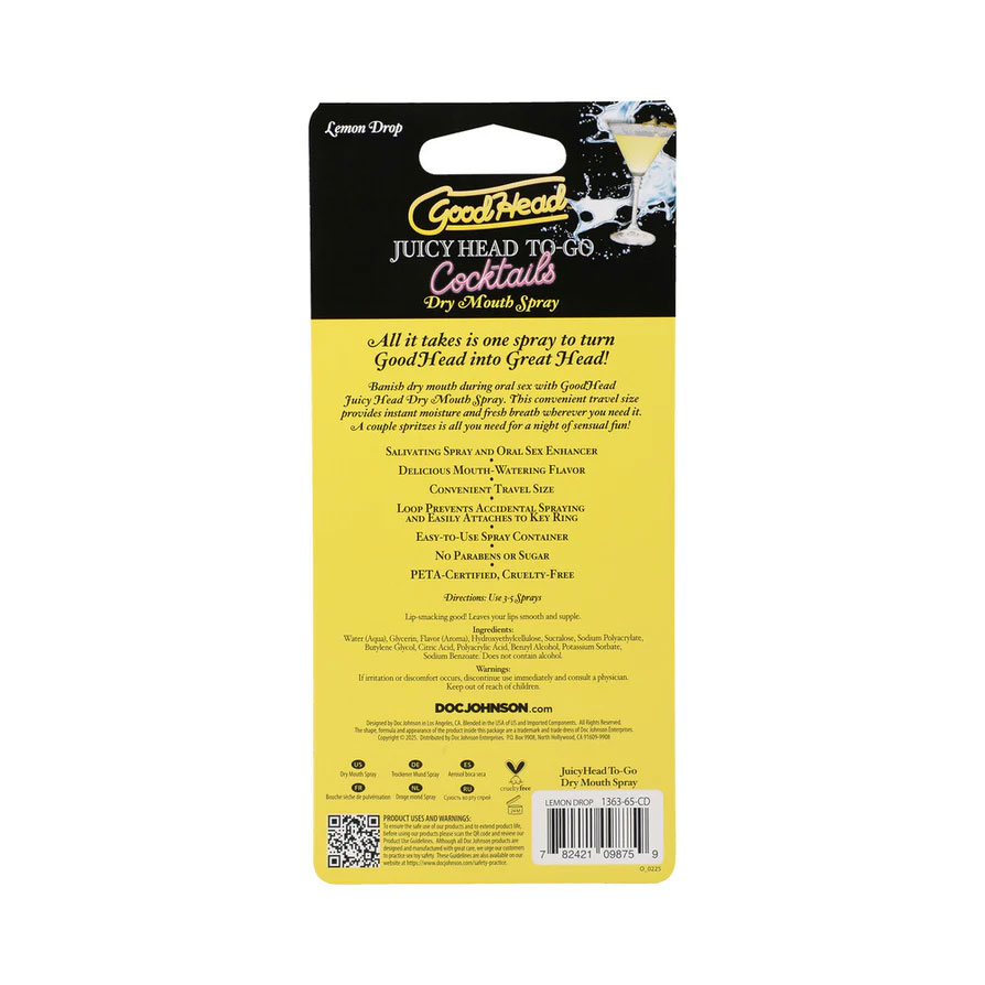 Goodhead Juicy Head Cocktails Dry Mouth Spray to-Go