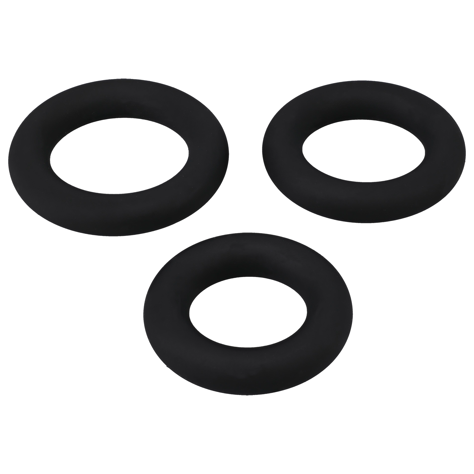 Titanmen - Cushioned C-Ring - 3 Piece Silicone Set Black