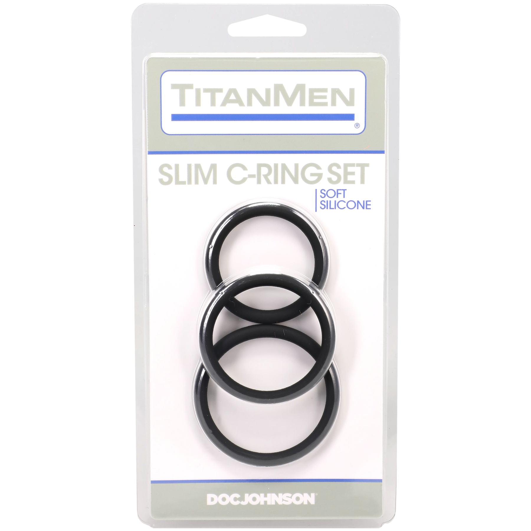Titanmen - Slim C-Ring - 3 Piece Silicone Set Black