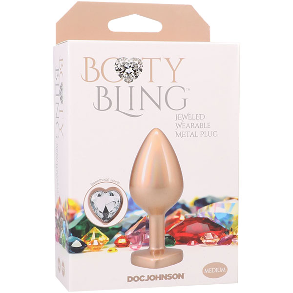 Booty Bling Metal Heart Plug