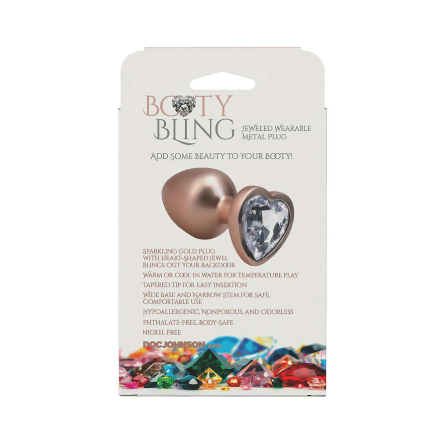 Booty Bling Metal Heart Plug