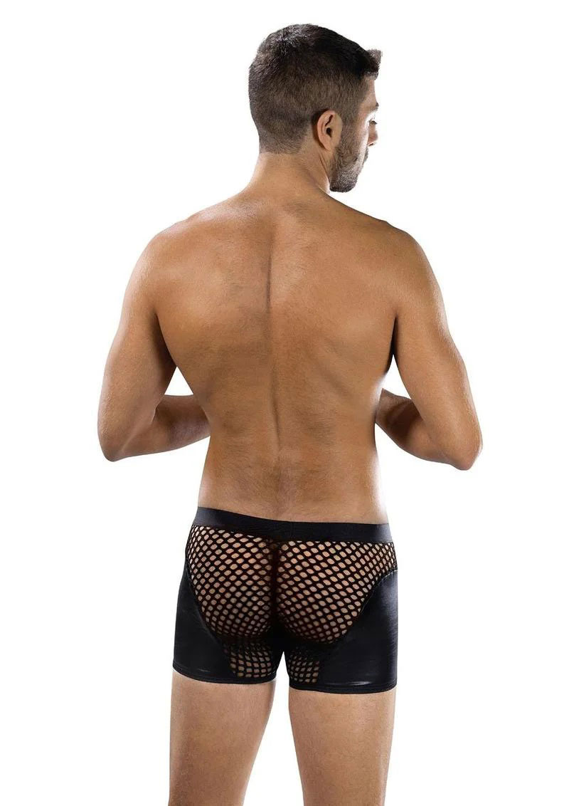 Sheer Contrast Boxer Briefs - Os - Black