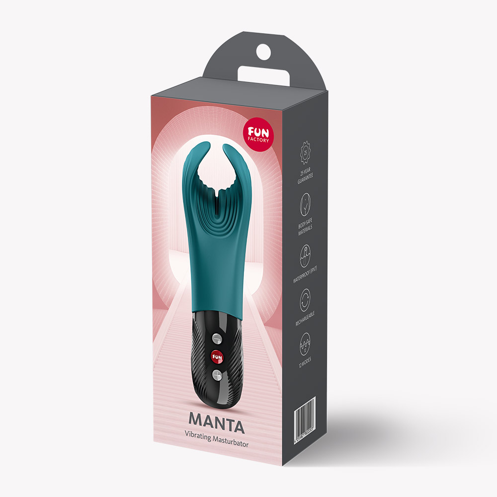 Manta Vibrating Masturbator - Bottle Green