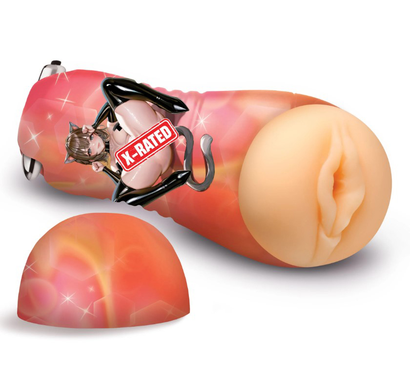 Mochi the Cat Girl Vibrating Pussy Stroker - Beige