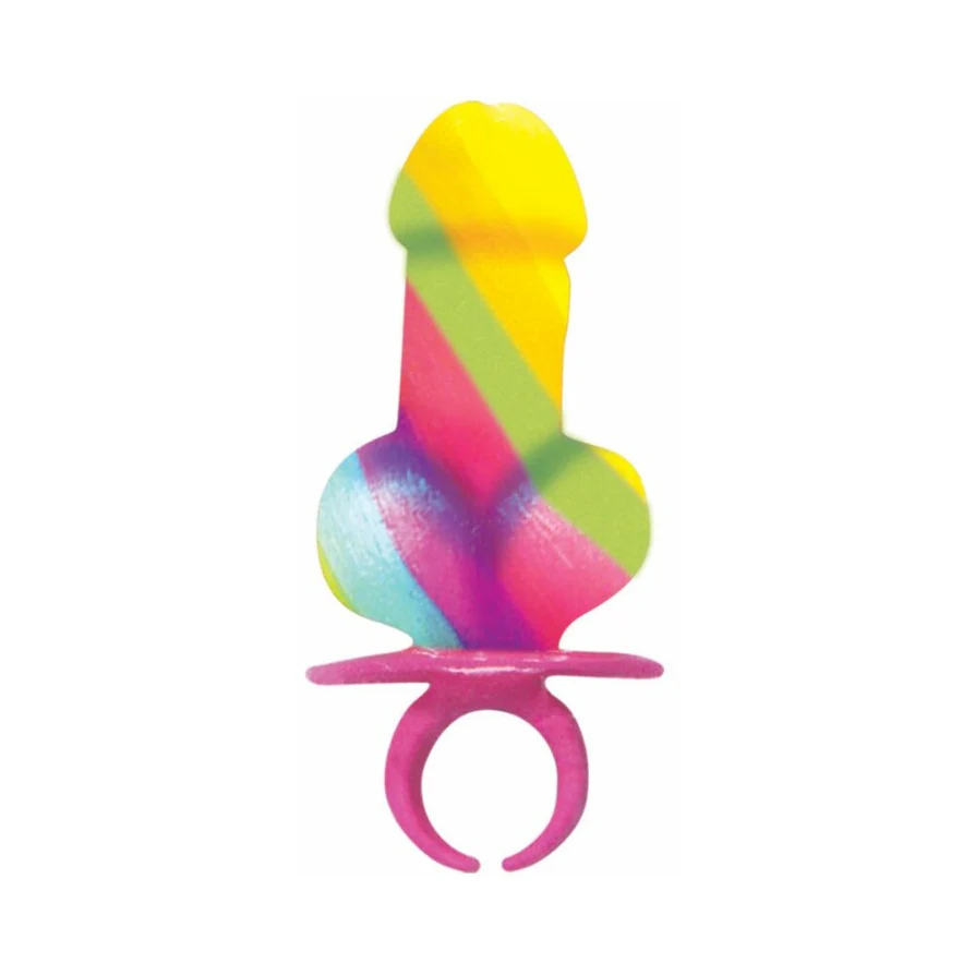 Rainbow Cock Ring Pop - 12 Piece Display