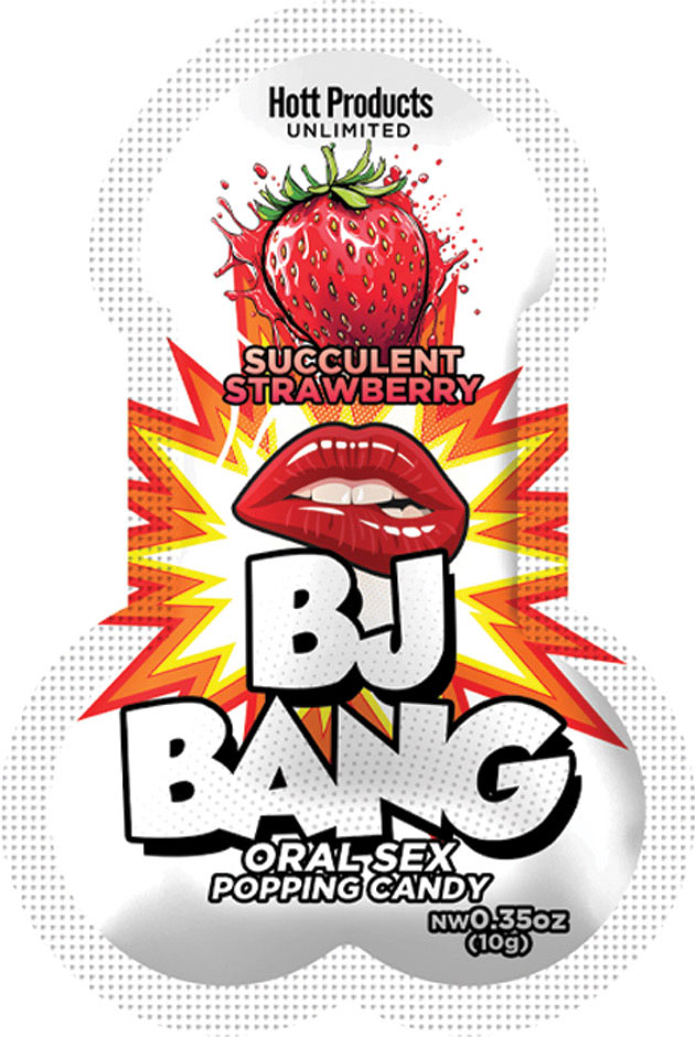 Bj Bang - 1pc Oral Sex Popping Candy - Strawberry 10gm