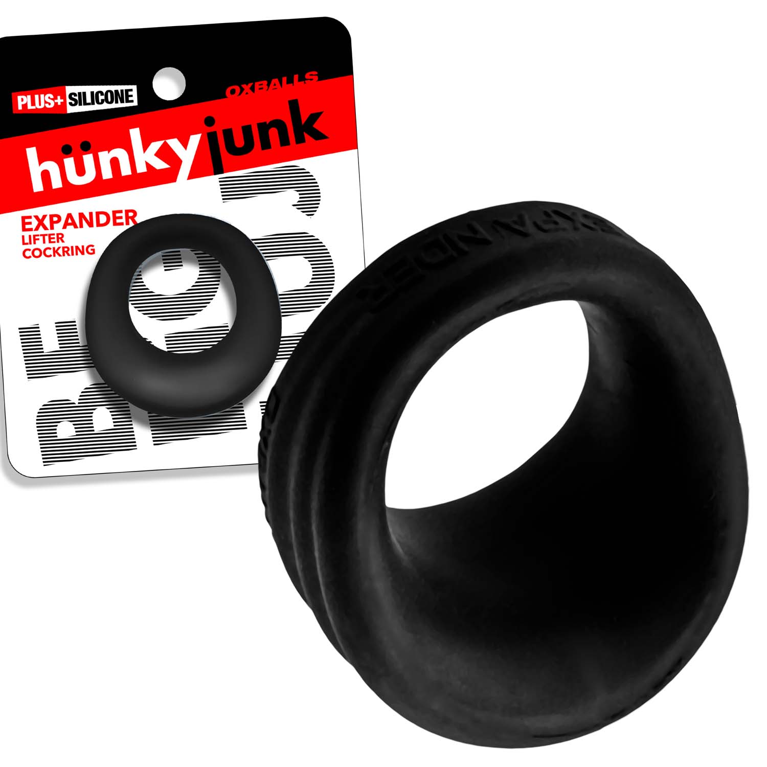 Expander Slimmer Scoop Style Cockring Black Fog