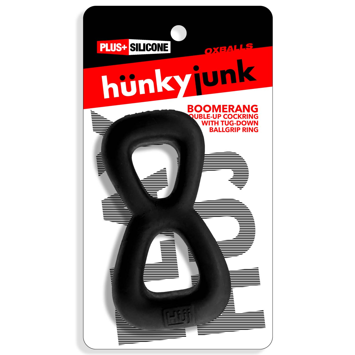 Boomerang Double-Ring Cockring & Nut