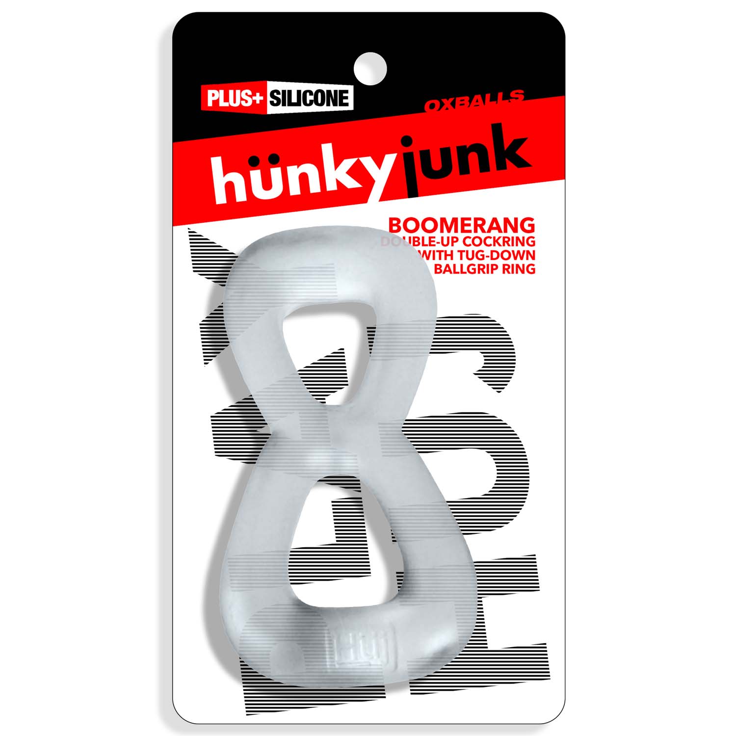 Boomerang Double-Ring Cockring & Nut