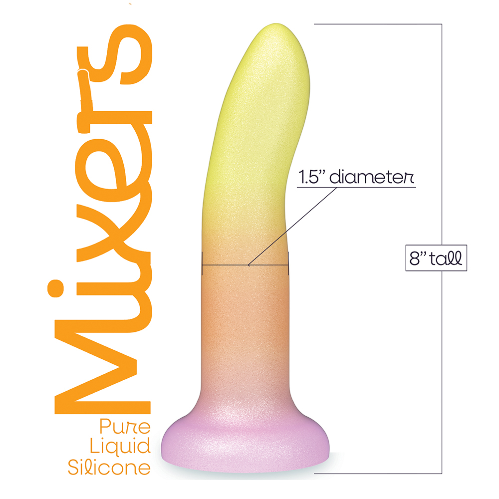 Mixers Tequila Sunrise 8" Dildo - Yellow Orange Pink
